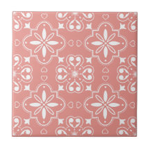 Modern mediterrane Muster Design Coral Pink