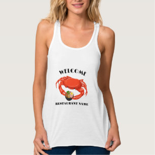 Modern Meeresfrüchte begrüßen Rote Kräuterramen Lo Tank Top
