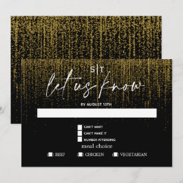 Modern Meetingauswahl UAWG Edgy Gold Glitzer Einladung