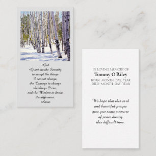 Modern Memorial Beerdigung Service Card Visitenkarte