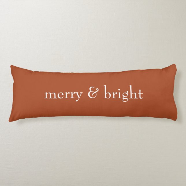 Modern Meran & Bright Terracotta Weihnachtsfeierta Seitenschläferkissen (Vorderseite)