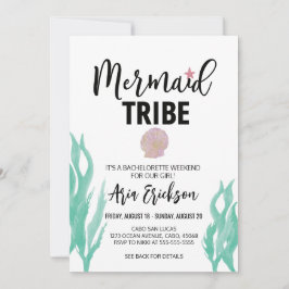 Modern Mermaid Tribe Junggeselinnen-Abschied Einla Einladung