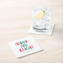 Modern Merry & Bright Retro farbenfrohe Weihnachte