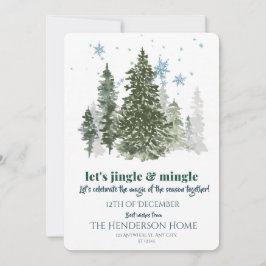 Modern Merry Christmas Party Invitation Einladung