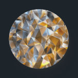 Modern Metallic Abstract Gold Silver Geometric Pappteller<br><div class="desc">Faceted geometric shapes in shimmering gold and silver tones.</div>