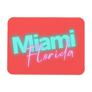 Modern Miami Neon Lights  Magnet