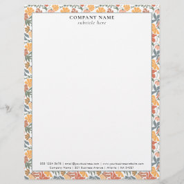 Modern Mid Century Pattern Company Name Details Briefbogen