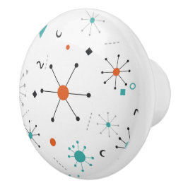 Modern Mid Century Retro Atomic Abstract Keramikknauf