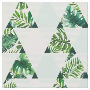 Modern Mind Green Tropical Triangle Muster  Stoff