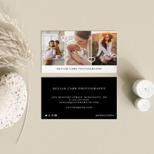 Modern & Minimal 3 Foto Layout Fotografie Visitenkarte