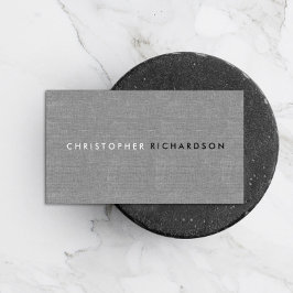 MODERN & MINIMAL auf GRAUEN LINEN Visitenkarte