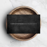 MODERN & MINIMAL AUF SCHWARZHOLZ VISITENKARTE<br><div class="desc">Ein berufliches und modernes Visitenkartendesign mit schwarzem Holzkornhintergrund. Ihr Name oder Firmenname ist in der Mitte in Weiß- und Grautönen gehalten. Dieses doppelseitige Kartendesign bietet viel Platz auf der Rückseite für Ihre Kontaktinformationen und Details. © 1201AM Design Studio</div>