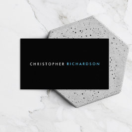 MODERN & MINIMAL Black Business Card Visitenkarte