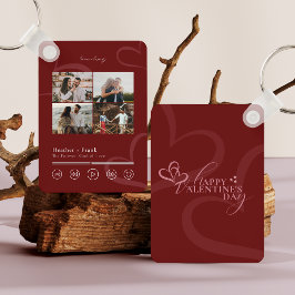 Modern Minimal Chic Music Player Photo Valentine's Schlüsselanhänger