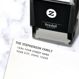 Modern Minimal Clean Custom Name Return Address Permastempel