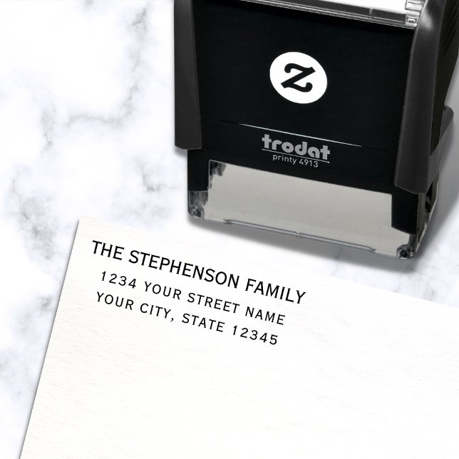 Modern Minimal Clean Custom Name Return Address Permastempel (Von Creator hochgeladen)