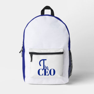 Modern Minimal Der CEO Blau Bedruckter Rucksack