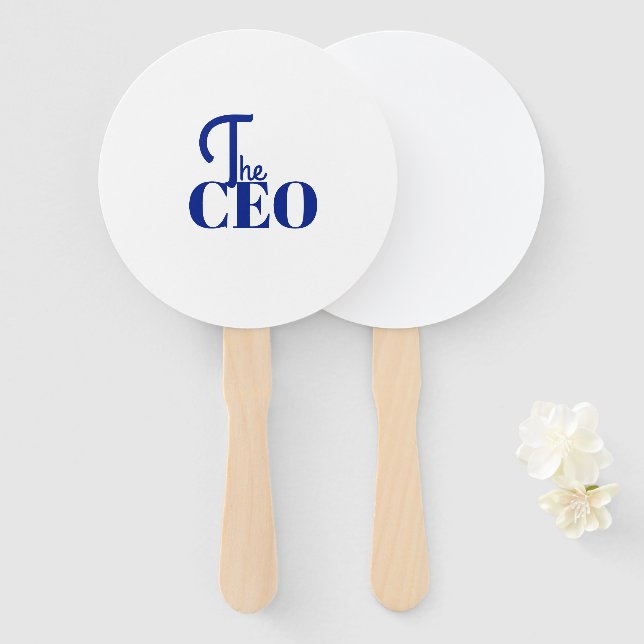 Modern Minimal Der CEO Blau Fächer (Vorne und Hinten)