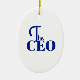 Modern Minimal Der CEO Blau Keramik Ornament