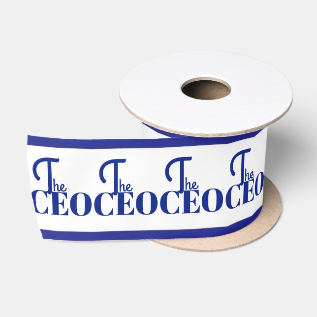 Modern Minimal Der CEO Blau Satinband (Spule)