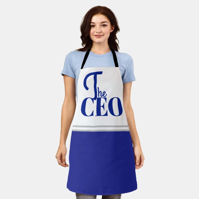 Modern Minimal Der CEO Blau Schürze (Getragen)