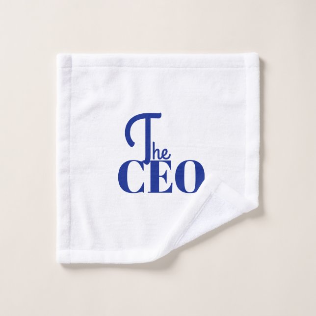 Modern Minimal Der CEO Blau Waschlappen (Waschlappen)