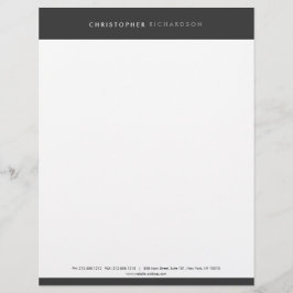 MODERN & MINIMAL Dunkelgrau Letterhead Briefbogen