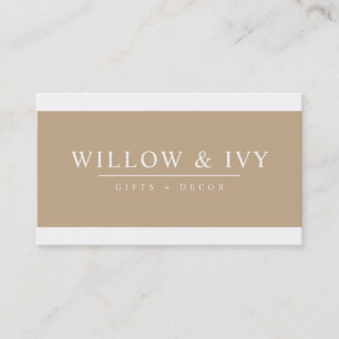 MODERN MINIMAL elegant Streifen einfache Biscotti Visitenkarte