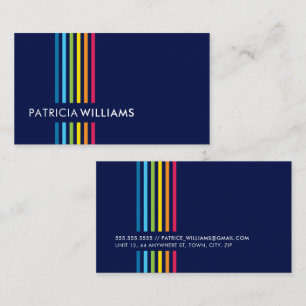 MODERN MINIMAL farbenfrohe, einfache Regenbogenstr Visitenkarte