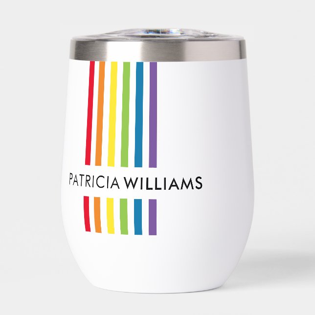 MODERN MINIMAL farbenfroher, einfacher Regenbogens (Vorderseite)