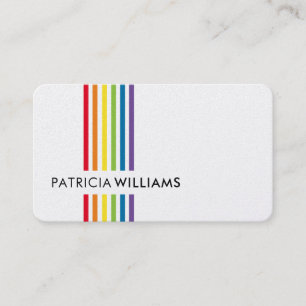 MODERN MINIMAL farbenfroher, einfacher Regenbogens Visitenkarte