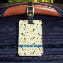Modern Minimal Mallard Duck Pattern Gepäckanhänger