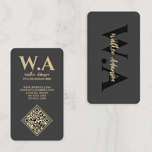 Modern-Minimal-Monogramm   Professionelles Marketi Visitenkarte