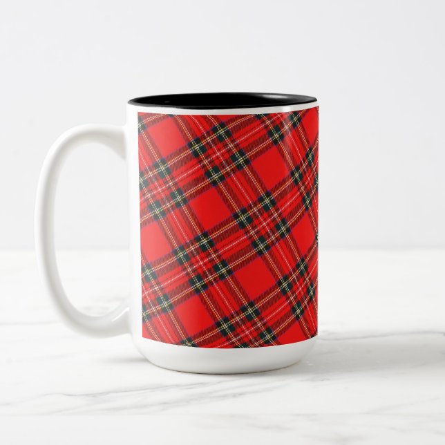 Modern Minimal Pattern Zweifarbige Tasse (Links)