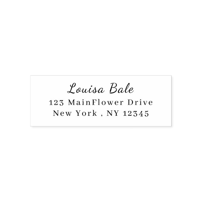 Modern Minimal | Personalisierte Rücksendeadresse Permastempel (Design)