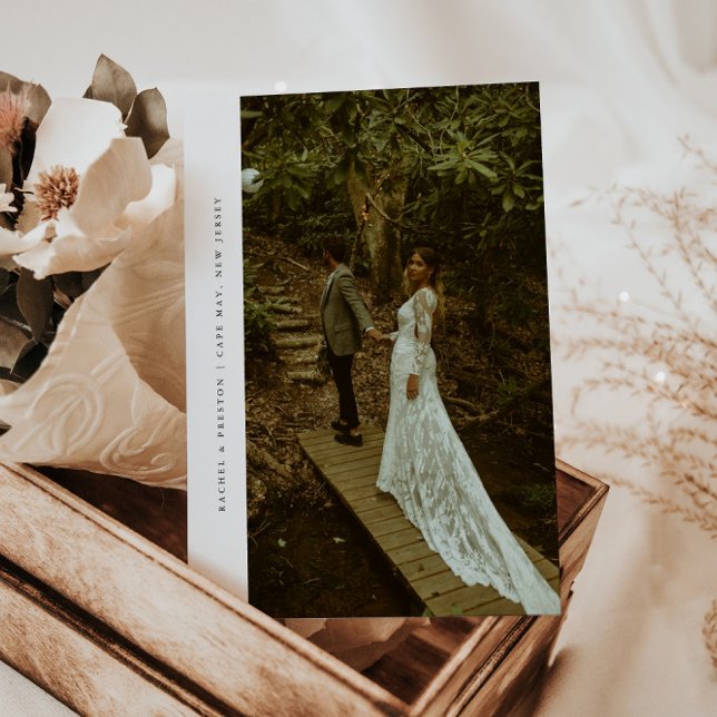 Modern Minimal Photo Elopement & Wedding Reception Einladung (Von Creator hochgeladen)