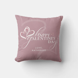 Modern Minimal Pink Chic Typography Galentines Kissen