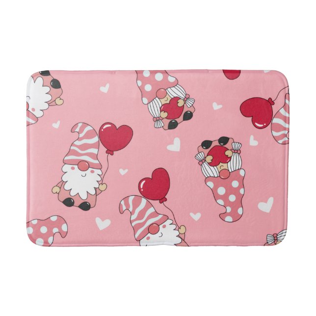 Modern Minimal Red Heart Valentine’s Day Present Badematte (Vorderseite)