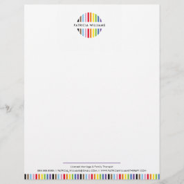 MODERN MINIMAL stripe logo rainbow pride LGBTQ Briefbogen