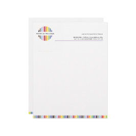 MODERN MINIMAL stripe logo rainbow pride LGBTQ Briefbogen