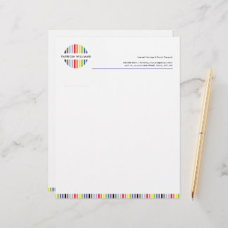 MODERN MINIMAL stripe logo rainbow pride LGBTQ Briefbogen