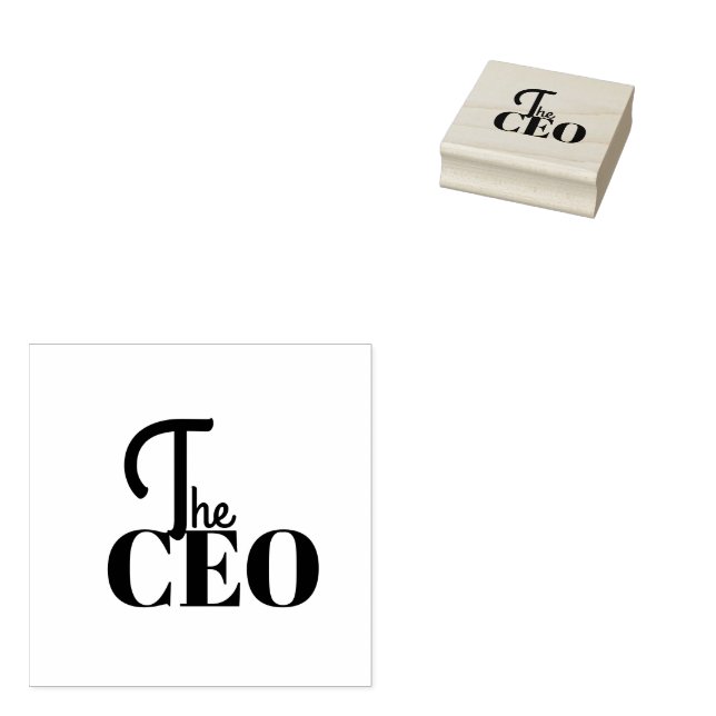 Modern Minimal The CEO Blue Gummistempel (Stempel)