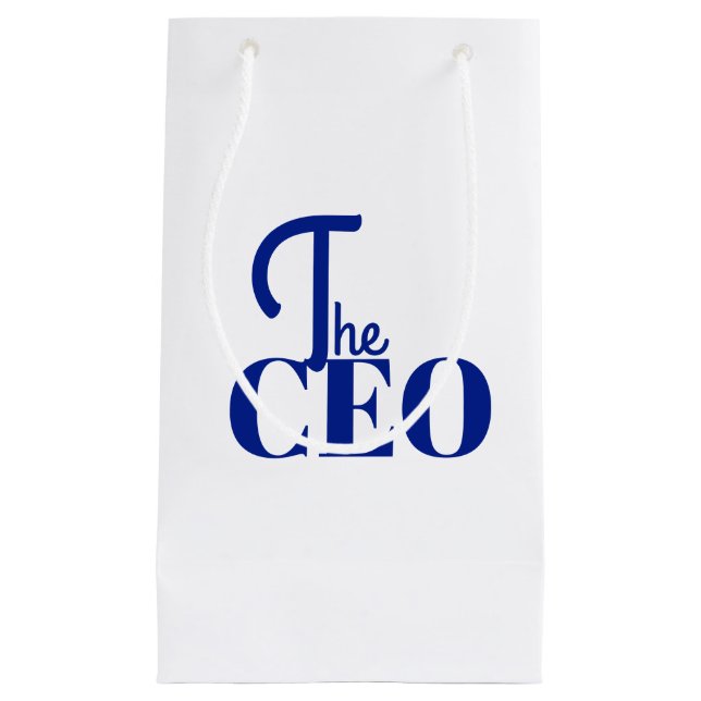Modern Minimal The CEO Blue Kleine Geschenktüte (Vorderseite)