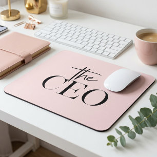 Modern Minimal The CEO Mauspad Chic Pink