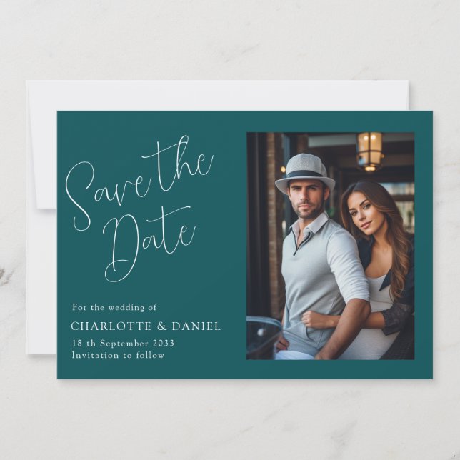 Modern, minimal, Typografie, 1 Foto Einladung (Vorderseite)