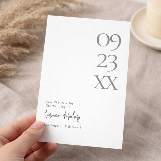 Modern Minimal Typography Wedding Save the Date (Von Creator hochgeladen)