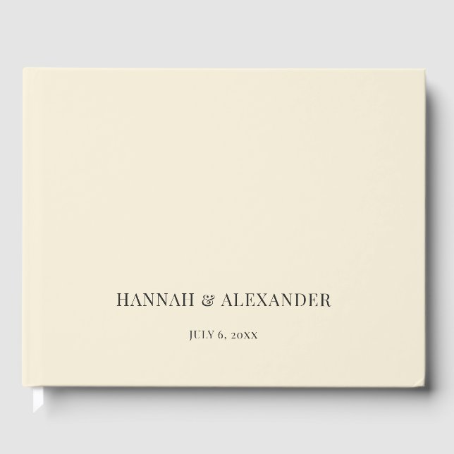 Modern Minimal Wedding Guest Book Gästebuch (Vorderseite)