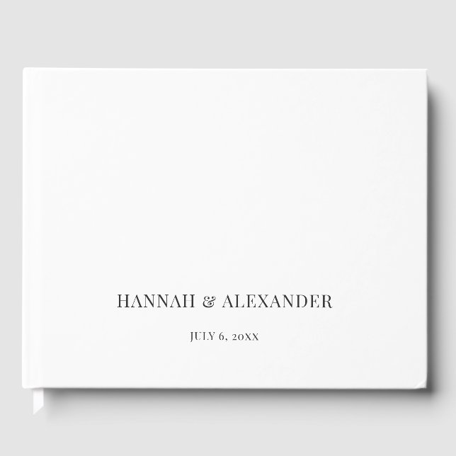 Modern Minimal Wedding Guest Book Gästebuch (Vorderseite)
