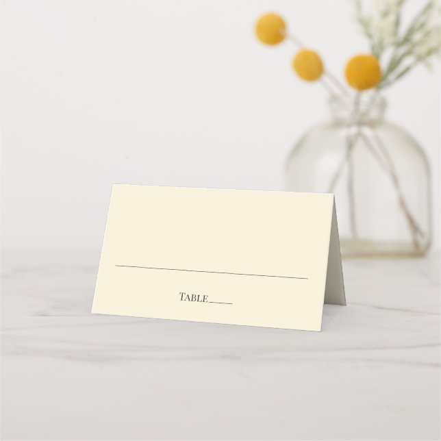 Modern Minimal Wedding Place Cards Platzkarte (Vorderseite)