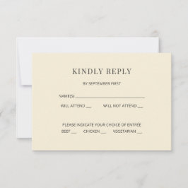 Modern Minimal Wedding RSVP Card Photo on Back Einladung